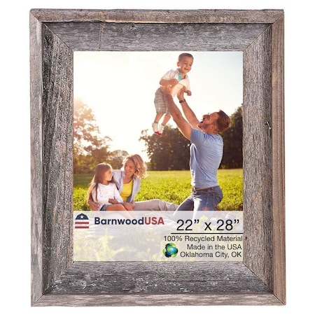 Rustic Signature Reclaimed 22x28 Picture Frame (Nat. Weathered Gray)